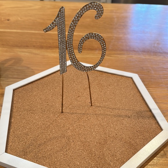 Monogram Cake Toppers - Gold Rhinestone - 16 - Picture 13 of 14